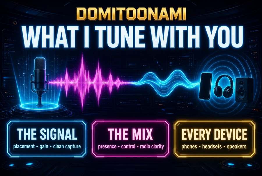 What Domi tunes with you: signal, mix, and every device